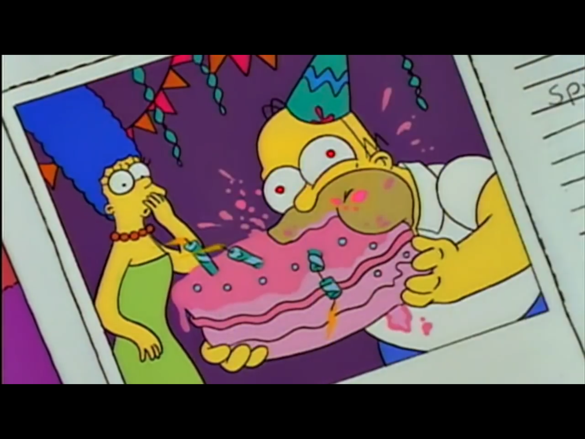 Homer Simpson Eating Whole Cake Blank Meme Template