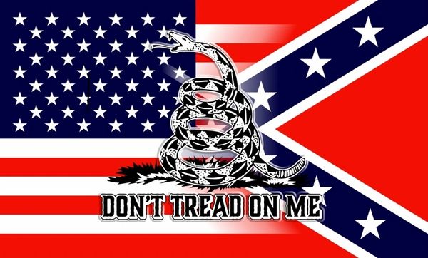 Don't tread on me confederate flag Blank Meme Template