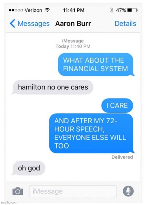 lol | image tagged in memes,funny,hamilton,repost,texts | made w/ Imgflip meme maker