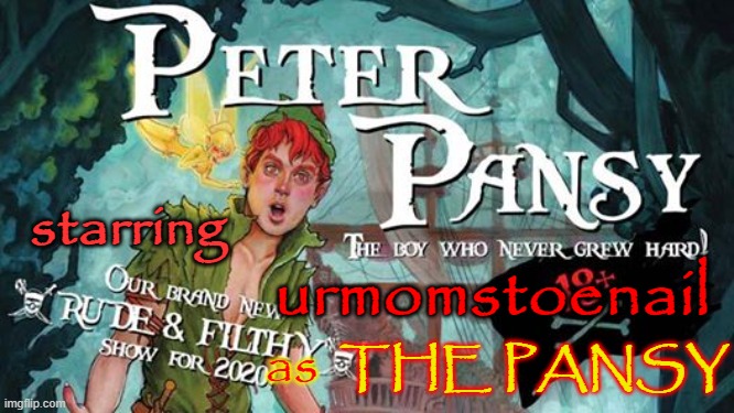 starring urmomstoenail as THE PANSY | made w/ Imgflip meme maker