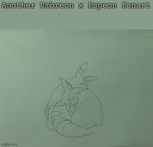 OwO | Another Umbreon x Espeon fanart | made w/ Imgflip meme maker