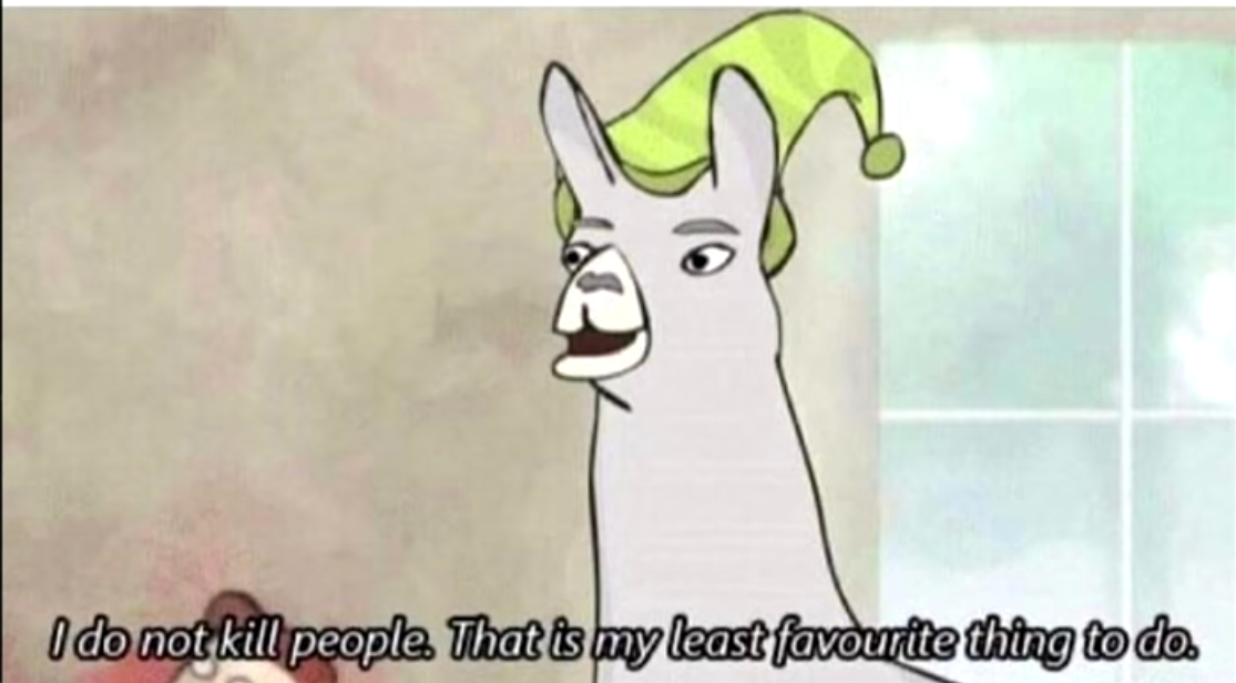 llama with hat Blank Meme Template