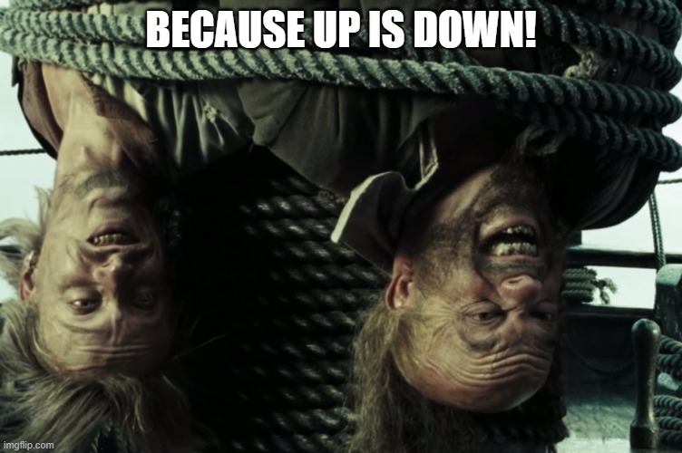 BECAUSE UP IS DOWN! | made w/ Imgflip meme maker