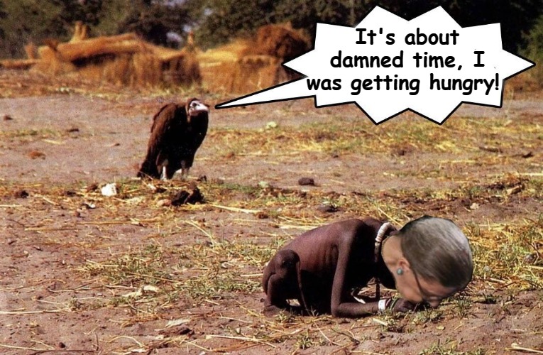 It's about damned time, I was getting hungry! | It's about damned time, I was getting hungry! | image tagged in ruth bader ginsburg,wheres ruth | made w/ Imgflip meme maker