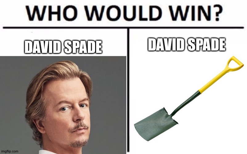 I'm sure we can relate to this :) can we? ;) | DAVID SPADE; DAVID SPADE | image tagged in memes,funny,who would win,david spade,spade,why are you reading the tags | made w/ Imgflip meme maker