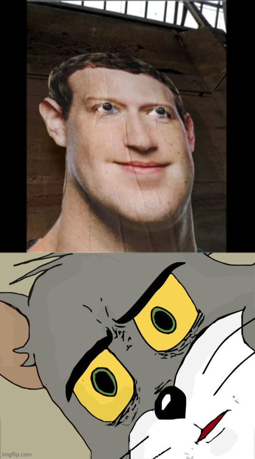 This is very cursed | image tagged in memes,unsettled tom,mark zuckerberg,cursed image | made w/ Imgflip meme maker
