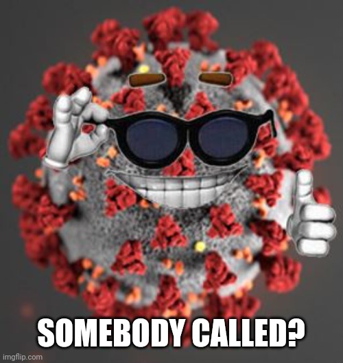 Coronavirus | SOMEBODY CALLED? | image tagged in coronavirus | made w/ Imgflip meme maker