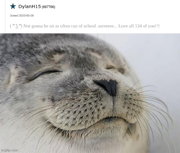 667766 points | image tagged in memes,satisfied seal,points,667766 points,point count,satisfying | made w/ Imgflip meme maker