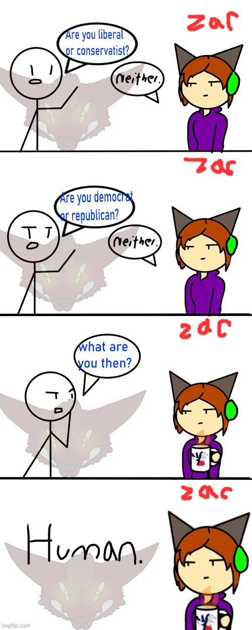 Comic created by me | image tagged in im not gonna choose a side | made w/ Imgflip meme maker
