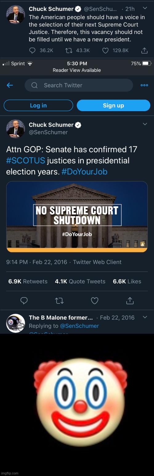 #DoYourJob eh? | image tagged in chuck schumer,do your job,scotus,ruth bader ginsburg | made w/ Imgflip meme maker