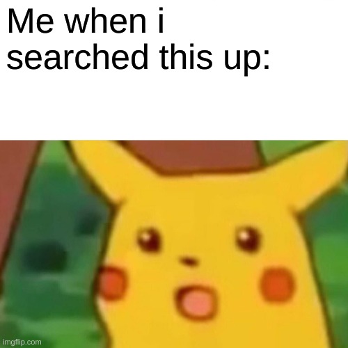 Surprised Pikachu Meme | Me when i searched this up: | image tagged in memes,surprised pikachu | made w/ Imgflip meme maker