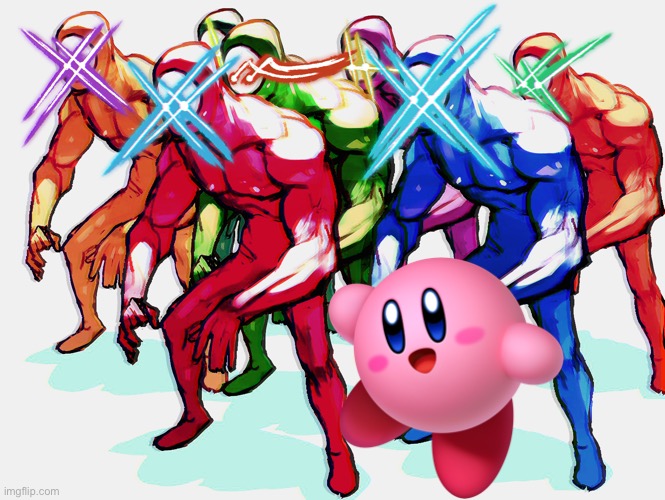 Kirby star allies be like | image tagged in fall guys lens flare,kirby,kirby star allies,memes | made w/ Imgflip meme maker