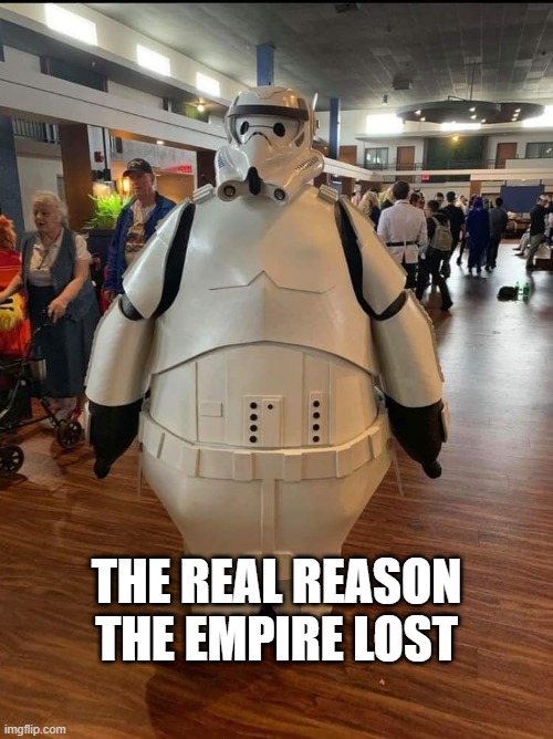 Troopers Overweight | THE REAL REASON THE EMPIRE LOST | image tagged in star wars | made w/ Imgflip meme maker