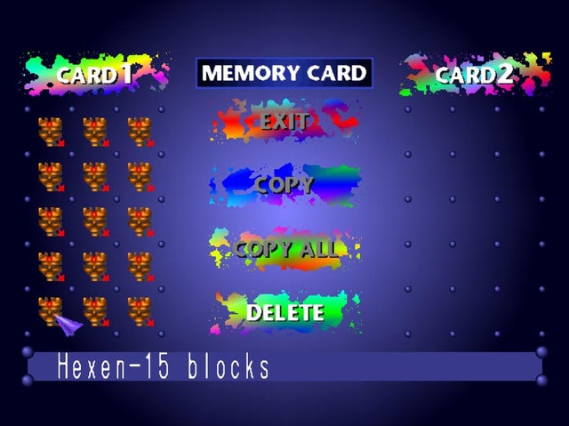 Hexen PS1 Memory Card Blank Meme Template
