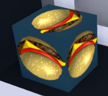 High Quality Burger Cube Blank Meme Template