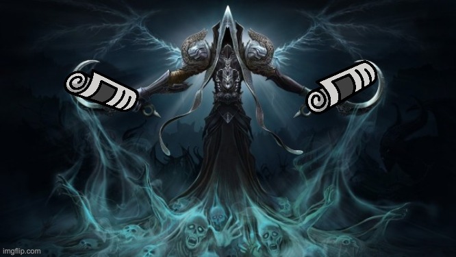 Malthael's True Weapons | image tagged in gaming | made w/ Imgflip meme maker