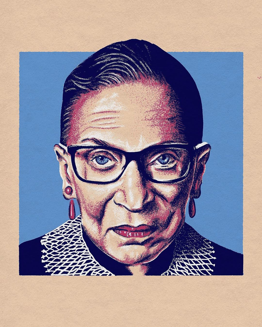 High Quality Ruth Bader Ginsburg drawing Blank Meme Template