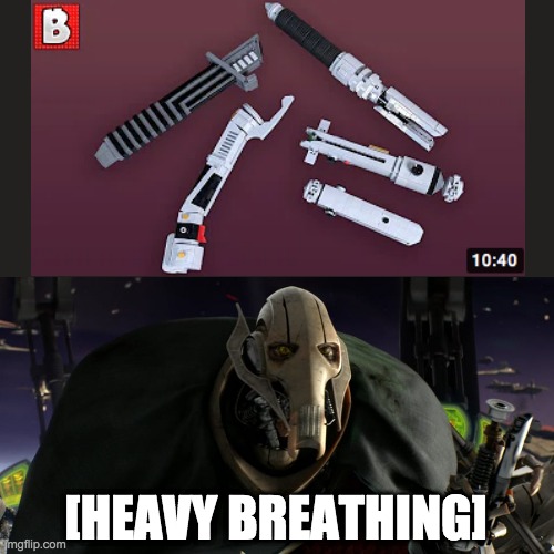Fine Addition to My Collection | [HEAVY BREATHING] | image tagged in fine addition to my collection,general grievous,lightsaber | made w/ Imgflip meme maker