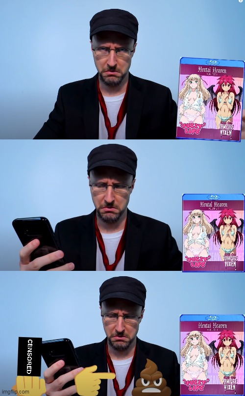 hentai heaven blu ray disc is horrible | image tagged in memes,funny,nostalgia critic,hentai,hentai_hateres,rule 34 | made w/ Imgflip meme maker