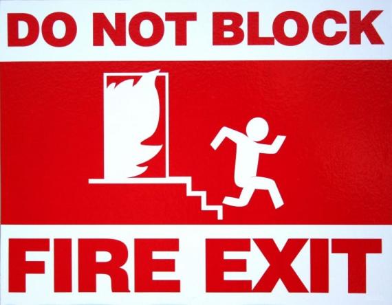 High Quality Fire exit Blank Meme Template