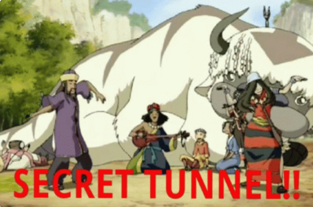 secret tunnel Blank Meme Template