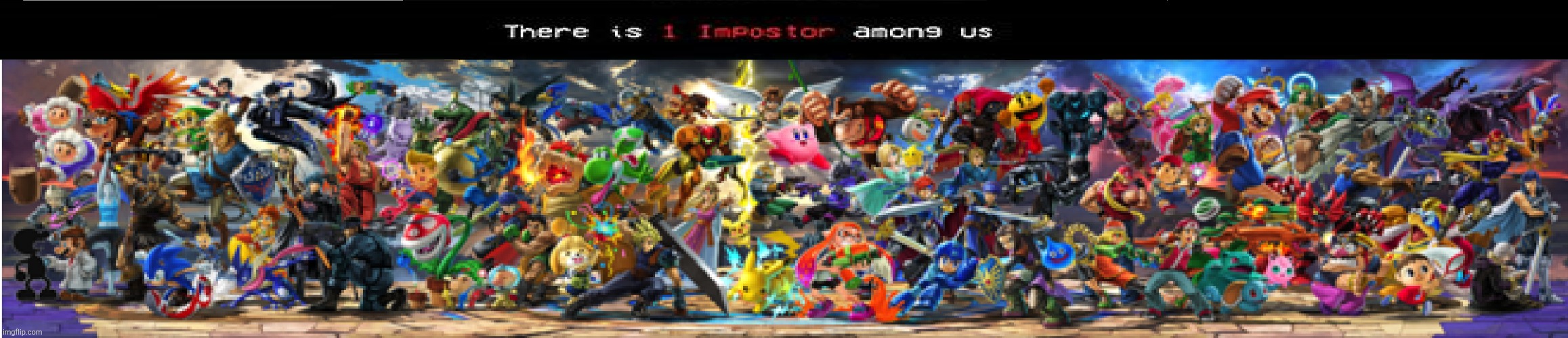 image tagged in among us,super smash bros ultimate | made w/ Imgflip meme maker