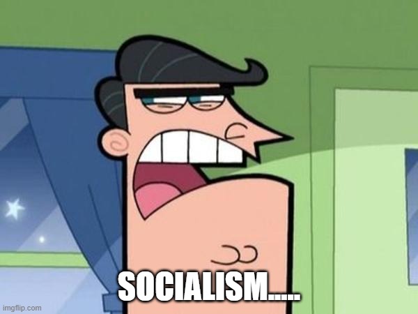 Socialism | SOCIALISM..... | image tagged in dingleberg | made w/ Imgflip meme maker