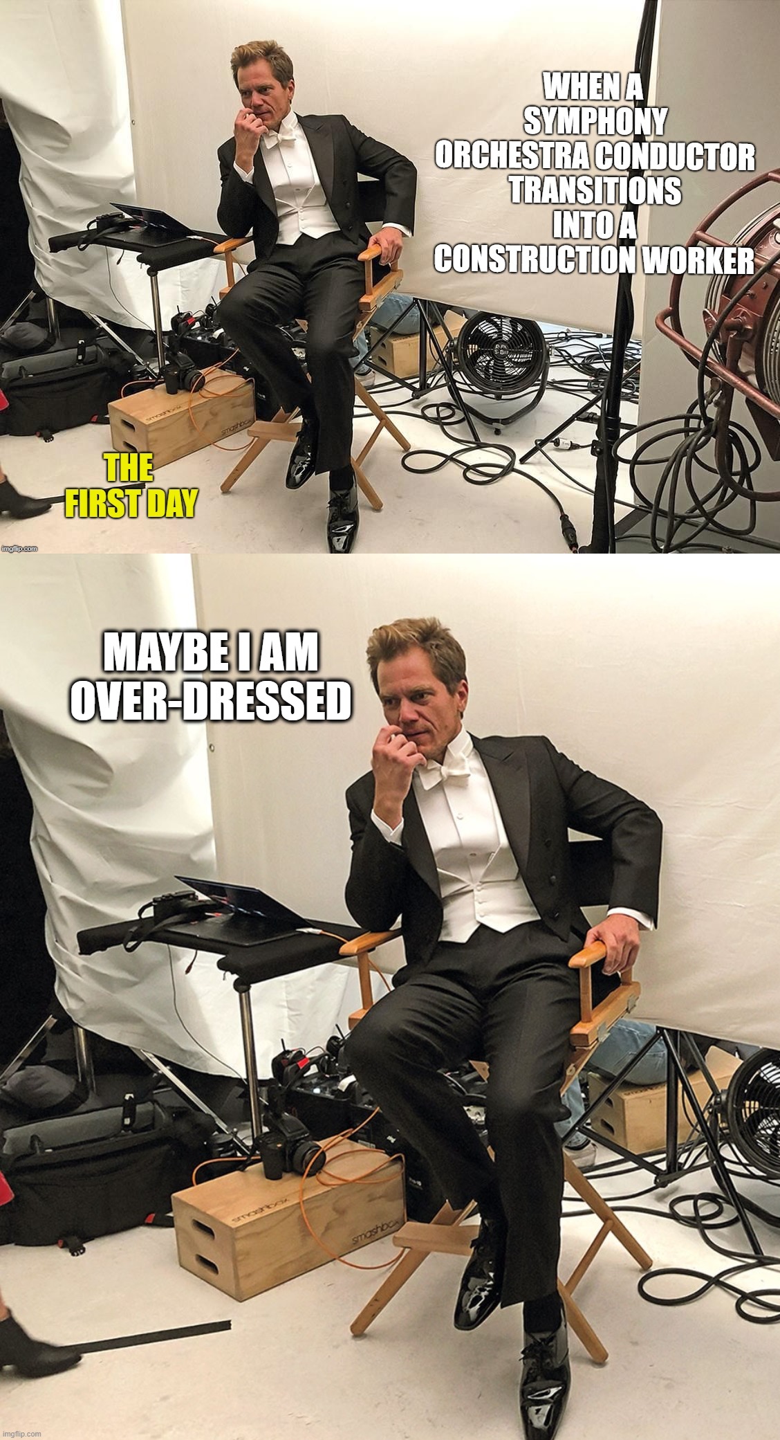 Adjustment | MAYBE I AM OVER-DRESSED | image tagged in funny | made w/ Imgflip meme maker