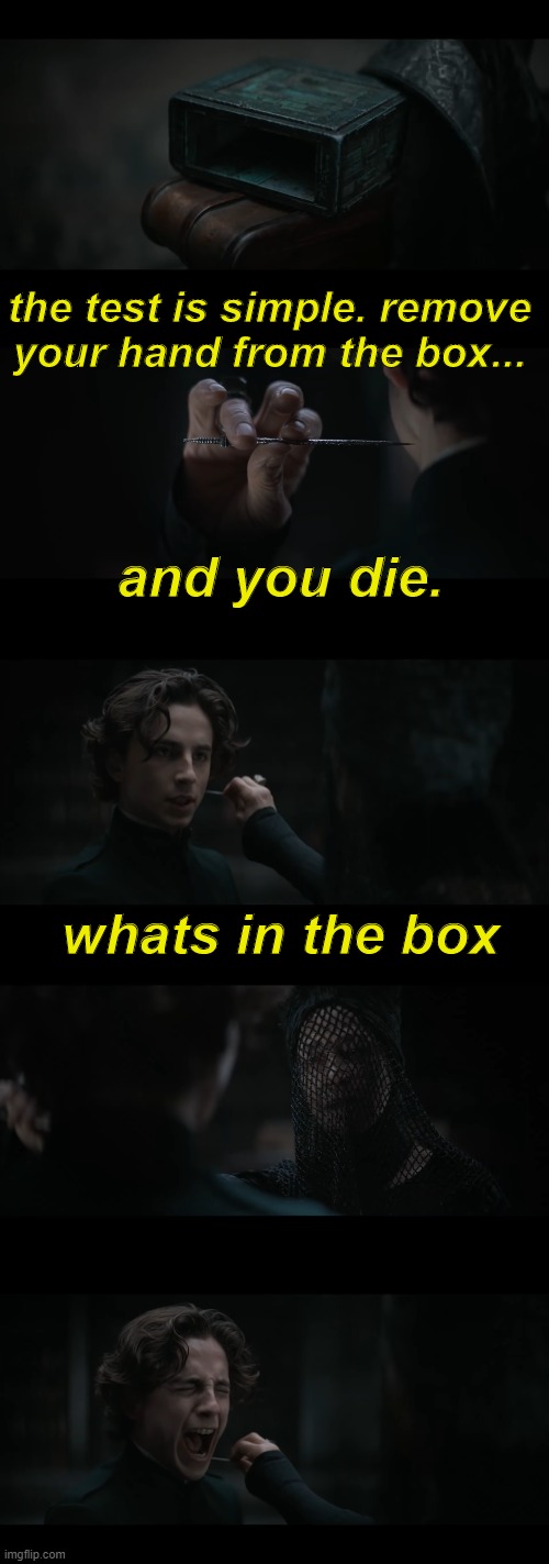 High Quality Dune Whats in the box Blank Meme Template