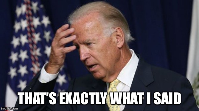 Joe Biden worries | THAT’S EXACTLY WHAT I SAID | image tagged in joe biden worries | made w/ Imgflip meme maker