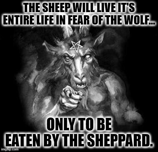 Get Out Of The Road If You Want To Grow Old. | THE SHEEP WILL LIVE IT'S ENTIRE LIFE IN FEAR OF THE WOLF... ONLY TO BE EATEN BY THE SHEPPARD. | image tagged in freedom memes,are you being deceived,am i being deceived,no one knows anything so phuck you,funny to me memes,your memes suck | made w/ Imgflip meme maker