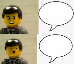 lego man having emosions Blank Meme Template