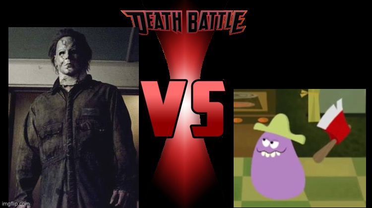 Micheal Myers vs the defeater of thanos and Kool aid man, Goofy Grape! | image tagged in death battle,micheal myers,goofy grape,funny face,memes | made w/ Imgflip meme maker