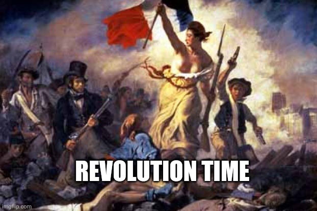 French Revolution | REVOLUTION TIME | image tagged in french revolution | made w/ Imgflip meme maker