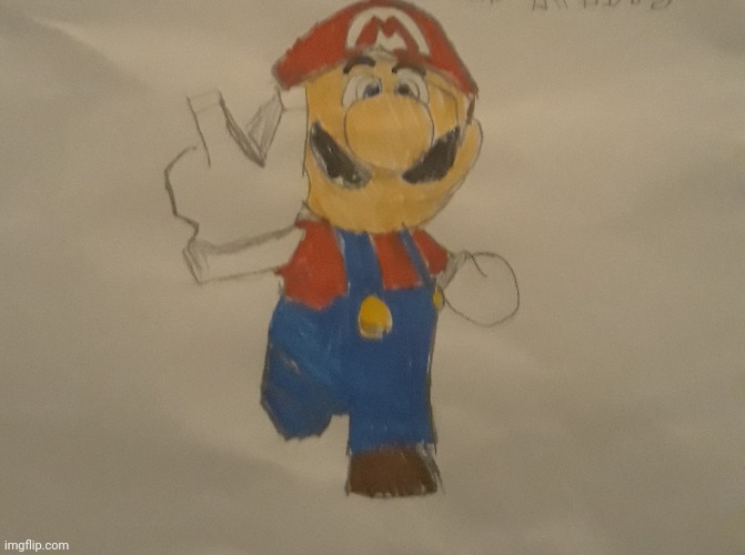 I drew mario 64 | image tagged in mario,memes,funny | made w/ Imgflip meme maker