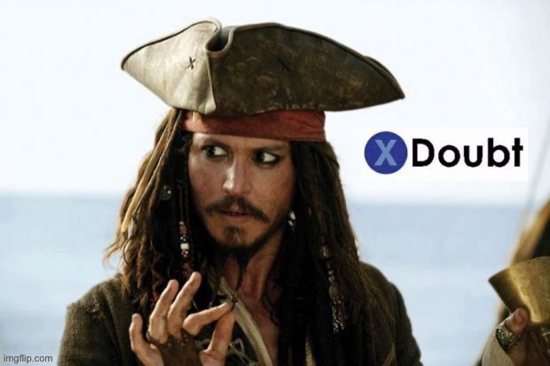 X doubt Jack Sparrow | image tagged in x doubt jack sparrow,doubt,la noire press x to doubt,jack sparrow,johnny depp,popular templates | made w/ Imgflip meme maker