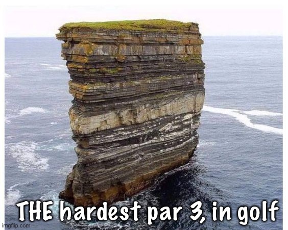 rock | THE hardest par 3, in golf | image tagged in rock | made w/ Imgflip meme maker