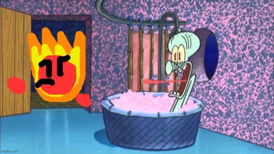 Fireball drops by Squidward’s house (possible new trend) | image tagged in who dropped by squidward's house,memes | made w/ Imgflip meme maker