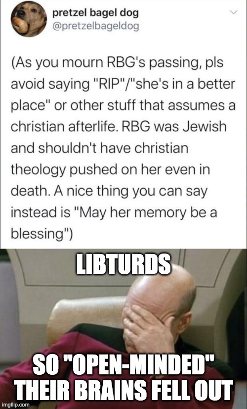 This is why I quit Twitter | image tagged in memes,captain picard facepalm,politics,ruth bader ginsburg | made w/ Imgflip meme maker