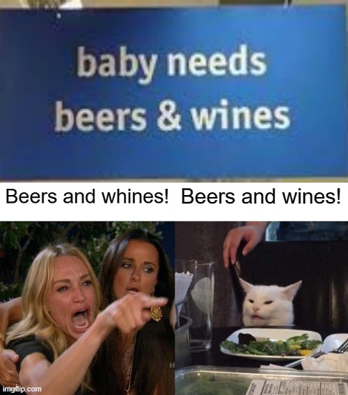 Beers and wines | image tagged in memes,funny,stupid signs,babies,beer,woman yelling at cat | made w/ Imgflip meme maker