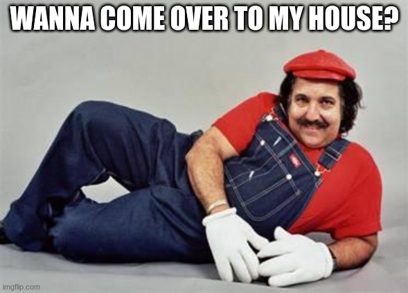Pervert Mario | WANNA COME OVER TO MY HOUSE? | image tagged in pervert mario | made w/ Imgflip meme maker