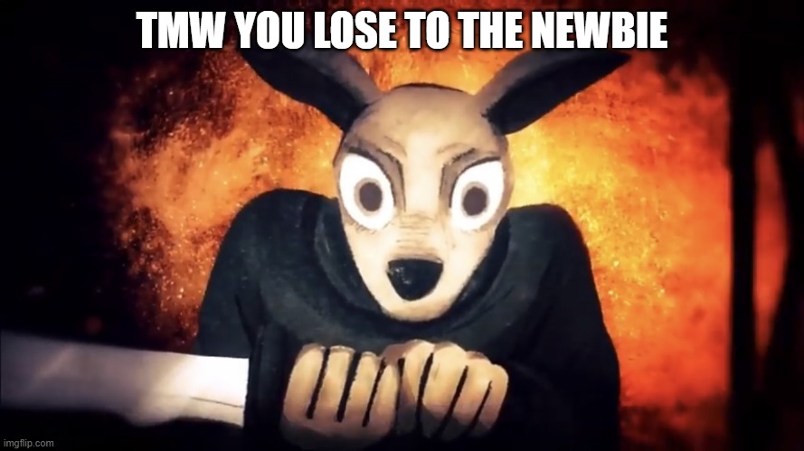its happened to all of us. | TMW YOU LOSE TO THE NEWBIE | image tagged in beastars,games,newbie,lost,funny,meme | made w/ Imgflip meme maker