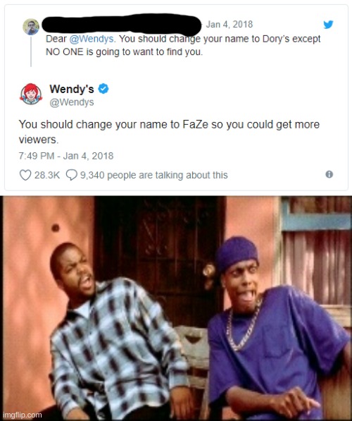 WENDYS ROAST even though its not roast day... | image tagged in damnnnn you got roasted,wendy's | made w/ Imgflip meme maker