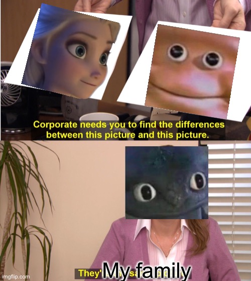 ??? | My family | image tagged in memes,they're the same picture | made w/ Imgflip meme maker