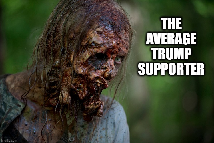 The Average Trump Supporter | THE AVERAGE TRUMP SUPPORTER | image tagged in trump,nevertrump,fascist,disease,virus,parasite | made w/ Imgflip meme maker