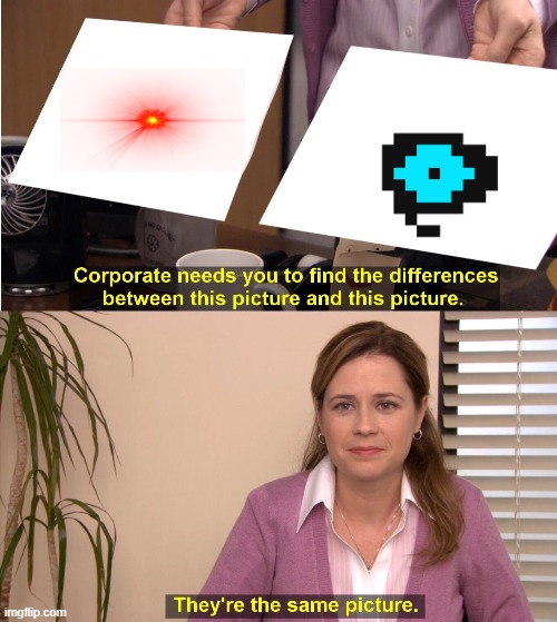 triggered vs sans eye | image tagged in memes,they're the same picture | made w/ Imgflip meme maker