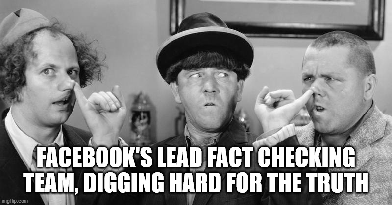 Facebook's Fact Checkers | FACEBOOK'S LEAD FACT CHECKING TEAM, DIGGING HARD FOR THE TRUTH | image tagged in facebook | made w/ Imgflip meme maker