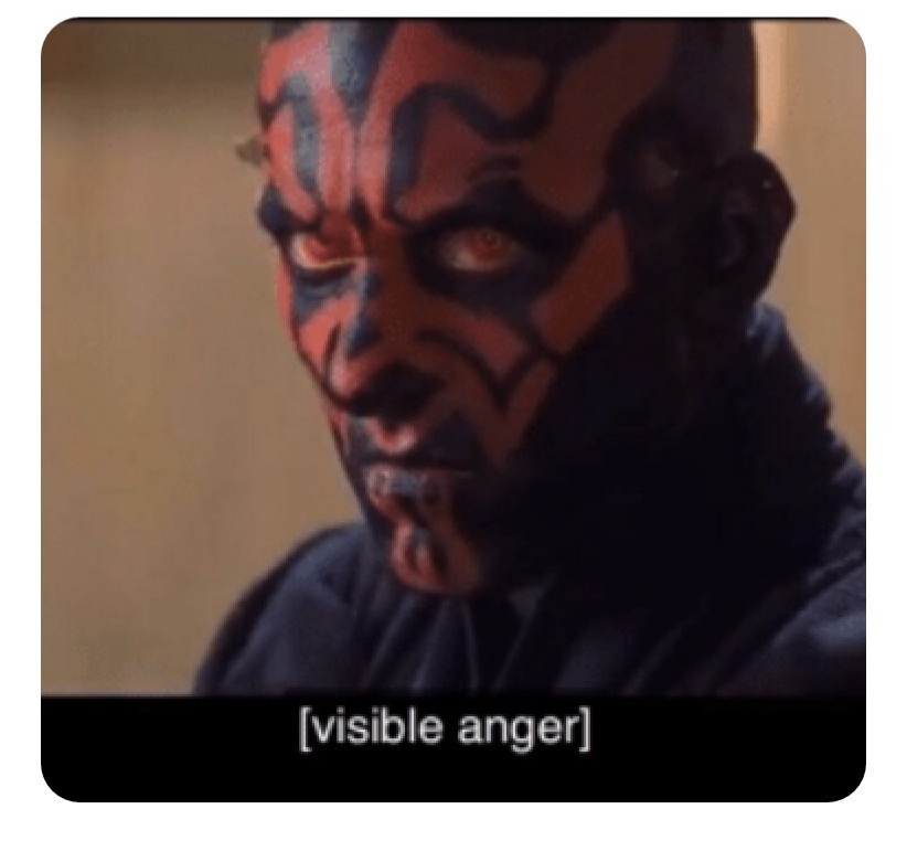 Darth Maul Visible Anger Blank Meme Template