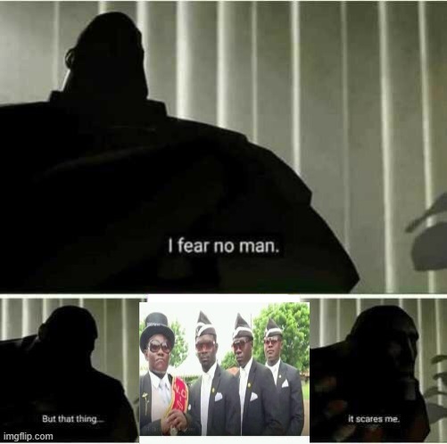 Coffin dance | image tagged in i fear no man,coffin dance | made w/ Imgflip meme maker