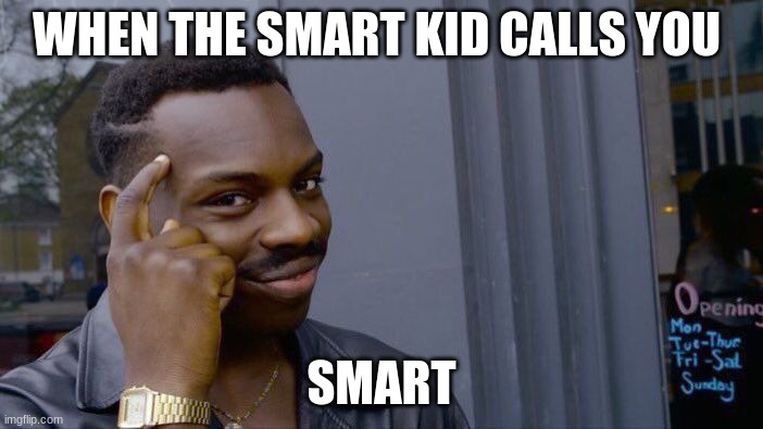 Roll Safe Think About It | WHEN THE SMART KID CALLS YOU; SMART | image tagged in memes,roll safe think about it | made w/ Imgflip meme maker